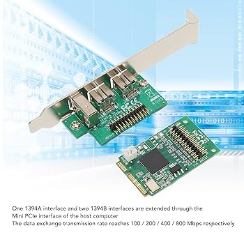 Amazon.co.jp: Septpenta Mini PCIE 1394Bカード 800MBps データ